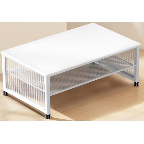 ECOLOVI 2-Tier Computer Monitor Stand Riser, Desk Organizer for Monitor, Printer & Laptop Stand, Desktop Workspace Organizers for Office Supplies(White) - color: White, size: 2-tier