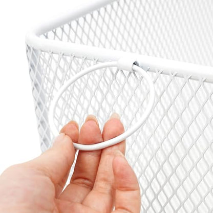 Wire Metal Rolling Laundry Basket On Wheels,Mesh Wire Laundry Basket Storage Cart for Bathroom Bedroom Dirty Clothes Storage (H) - size: H