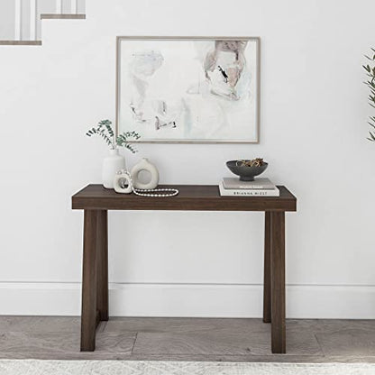 Plank+Beam Classic Console Table, 46 Inch, Walnut | Non-Toxic Finishes, Versatile Design, Elegant Details, Easy Assembly, Quick Setup, Solid Wood - color: Walnut, size: 46" Console Table