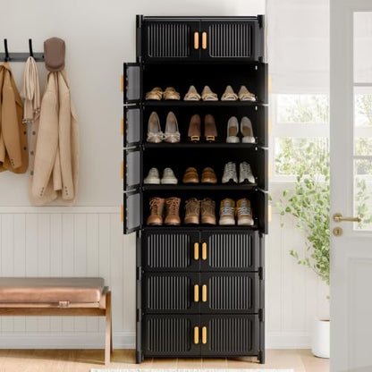 9-Tier Shoe Cabinet, 36-Pair Storage for Entryway | Adjustable Shelves, Waterproof PP, Easy To Clean - size: 9-Tier