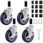 Besitu 5 Inches Prep Table Wheels Set of 4, Expanding Stem Casters Fit for 7/8", 1", 1-1/2" and 1-5/8" Tube Leg for Stainless Steel Table, Cart, Furniture Legs, Commercial Kitchen Appliances - style: 5 Inch