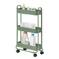 SunnyPoint Slim Rolling Storage Cart, 3 Tier Bathroom Storage Organizer Bathroom, Laundry Utility Cart (Turq) - color: Turq