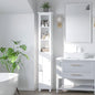 11.81'' Wide Narrow Bathroom Storage Cabinet-Slim Tall Bathroom Storage Cabinet with Adjustable Shelves，Bathroom Floor Storage Cabinet for Home, Small Spaces, Bathroom, Kitchen, Living Room, White