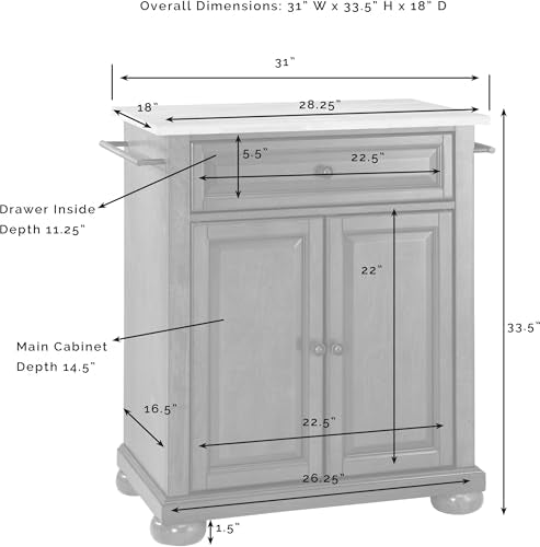 Crosley Furniture Alexandria Wood Top Small Portable Rolling Kitchen Island Storage Cart, Microwave Stand, Black - color: Black, style: Natural Wood Top