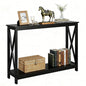 ZENY Console Table, Entryway Table, Narrow Sofa Table with 2-Tier Shelves, Entrance Table for Living Room, Entryway, Hallway, Foyer (Black, 11.8" D x 39.4" W x 31.6" H) - color: Black, size: 39.4"W