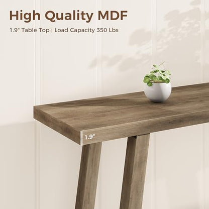GarveeHome 70.87" Extra Long Console Table, Narrow Sofa Table Behind Couch, Rusitc Pear Entryway Table for Hallway Living Room Foyer, Farmhouse Accent Skinny Table, Rusitc Pear, 70.87" L x 14.02" W - color: Rustic Pear, size: 70.87"L x 14.02"W x 31.5"H