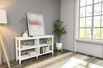 GOWE Edenton Wood Low Bookshelf with 2 Shelves; White