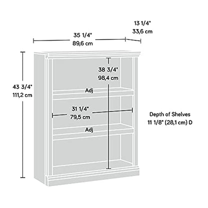 Sauder Miscellaneous Storage 3-Shelf Bookcase/ Book shelf, Oiled Oak finish - color: Oiled Oak Finish