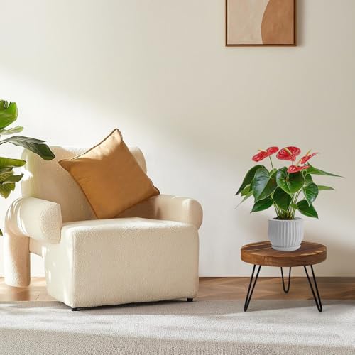 Plant Stand, Indoor/Outdoor Wooden Plant Stands, Mid-Century Plant Table Round Plant Stool for Large Plants , Single Plant Stand for Living Room, Balcony, Office