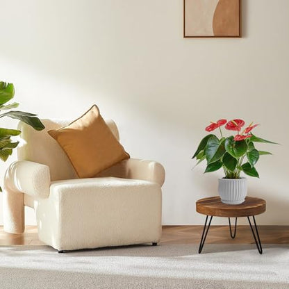 Plant Stand, Indoor/Outdoor Wooden Plant Stands, Mid-Century Plant Table Round Plant Stool for Large Plants , Single Plant Stand for Living Room, Balcony, Office