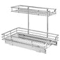 HOLDN’ STORAGE Under Sink Organizers and Storage, 11" W x 21" D x 15" H | 2-Tier Under-Sink Organizer, Full-Extension Slides, Keeps Cleaning Supplies, Bottles & Essentials Easy To Reach - size: 11" W x 21" D