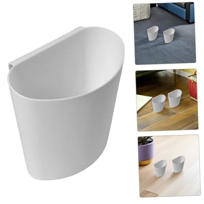 STOBOK 4Pcs Hanging Cup Holder for Rolling Cart Small Hanging Basket with Flat Bottom Cart Side Hanging Basket for Office Supplies Pencils Scissors Makeup Kitchen Storage