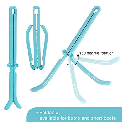 ONEDONE Folding Boot Stands Adjustable Boot Clips for Tall Knee High Shoes - color: Multi-8