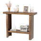 LIFECHOVY Farmhouse Wood Entryway Table Narrow Console Tables with Storage | Behind The Couch Sofa, Entrance Side Table with Shelves for Hallway, Living Room, Foyer, Rustic Brown - color: Rustic Brown