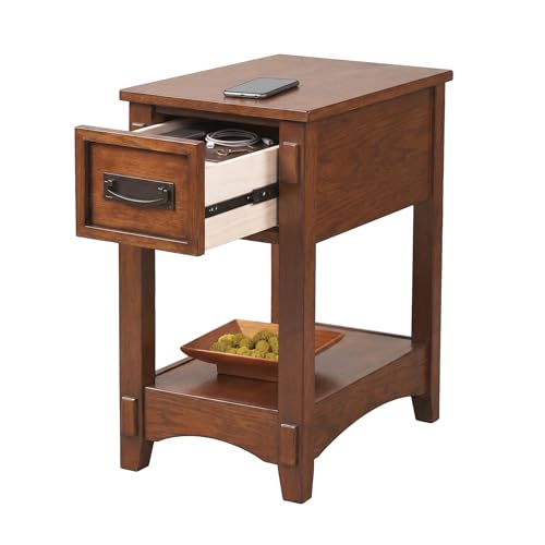 Signature Design by Ashley Breegin Narrow Sofa Side End Table, Brown, 13" - color: Brown