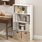 Furinno Simple Book Shelf, 4-Tier Bookshelf, Bookcase with Open Shelf, 9.4 x 23.6 x 41.7, for Living Room, Bedroom, Home Office, White - color: White, size: 4-Tier, Standard