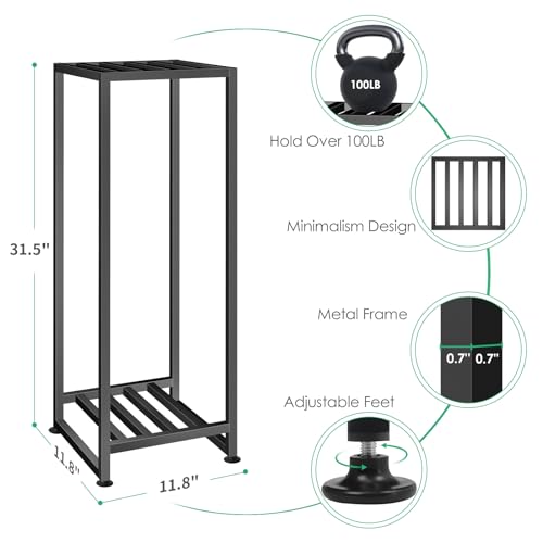 Plant Stand Indoor Outdoor, Wrought Iron Plant Stands 2 Tier Heavy Duty | Metal Pedestal Stand Decorative Flower Stand for Patio Garden Deck Living Room - size: 31''