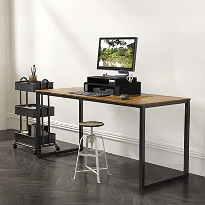 SHW Mission 48-Inch Home Office Computer Desk, Walnut - color: Walnut, size: 48-Inch