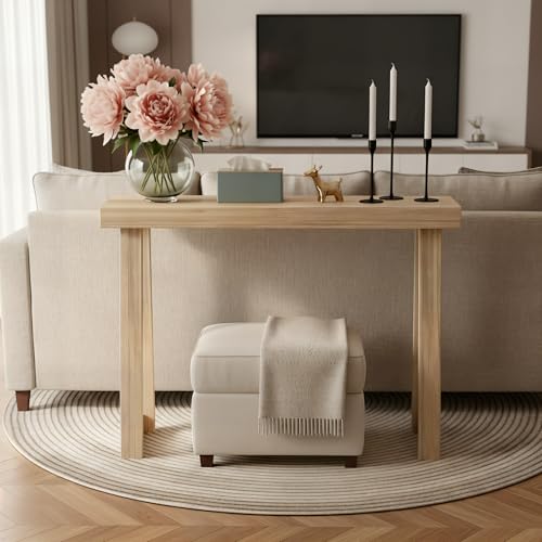 Plank+Beam Classic Console Table, 36 Inch, Blonde | Non-Toxic Finishes, Versatile Design, Elegant Details, Easy Assembly, Quick Setup, Solid Wood - color: Blonde, size: 36" Console Table