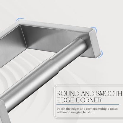 KOKOSIRI Toilet Paper Holder Spring Loaded Bathroom Toilet Roll Holder Wall Mount Stainless Steel Brushed Nickel B2011BR - color: Brushed Nickel, size: Without Shelf