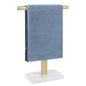 Hand Towel Holder, T-Shape Hand Towel Stand for Bathroom, Hand Towel Rack Bar Standing for Vanity Kitchen Countertop, 304 Stainless Steel, Marble Base (Gold) - color: Gold