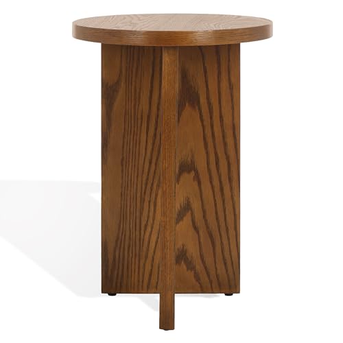 SAFAVIEH Couture Collection Bonaclara Medium Oak Brown 2-Leg Accent Table - color: Medium Oak
