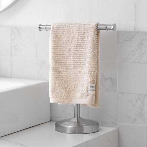 RUMOSE 13 Inch Brushed Nickel Towel Stand Hand Towel Holder Bathroom Kitchen Vanity Countertop T-Shape Towel Rack Free Standing Stainless Steel Towel Bar Towel Ring - color: Brushed Nickel