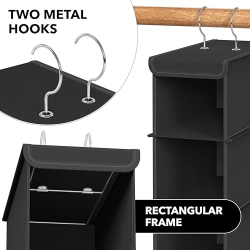 Simple Houseware 10 Shelves Closet Hanging Shoe Organizer, Black - color: Black, size: 1-Pack