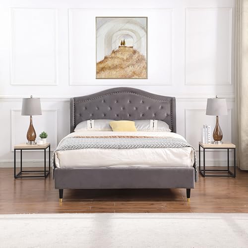 18" Industrial Wood Metal Nightstand, Bed Side Table with Storage Shelf, Couch Side Table for Living Room and Hallway Areas, Oak
