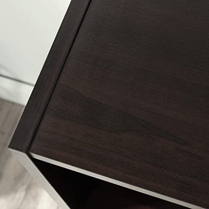 Sauder Beginnings 3-Shelf Bookcase, Bookshelf with Adjustable Storage Shelves, in Med Wood Finish - color: Cinnamon Cherry