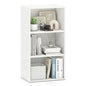 Giantex 3 Tier Bookshelf, White Bookcase 3 Shelf, Open Cube Storage Orginazer Cabinet, Multi-Functional Home Office Bedroom Furniture Display Book Shelf - color: White