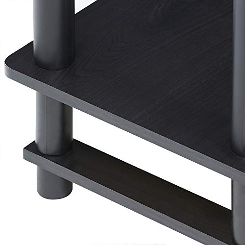 Furinno 17017 Turn-N-Tube End Table, 1-Pack, Espresso - color: Espresso/Black/Brown, size: 1-Pack