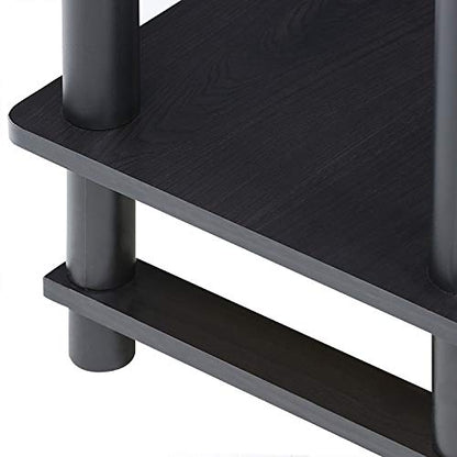 Furinno 17017 Turn-N-Tube End Table, 1-Pack, Espresso - color: Espresso/Black/Brown, size: 1-Pack
