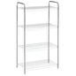 Rubbermaid 4-Tier Heavy Duty Wire Shelf, Satin Nickel, Easy Assemble with Hardware Included, for Food/Laundry/Closet Home Storage Use - style: Storage Shelf