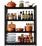 4 Tier Kitchen Storage Shelf, Kitchen Organizers Space Saving All Steel Freestanding Rack, Heavy Duty Metal Shelving Unit, Adjustable Open Shelf for Pantry Organizers and Storage. 54"H×23.6"W×13.8"D - size: 4 Tier 54"H×23.6"W×13.8"D
