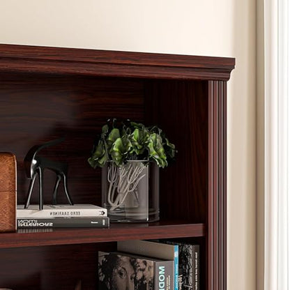 3-Shelf Bookcase, Wood Bookshelves for Living Room, Library, Office | Zhiseek Small Bookshelf, 29.5"W x 12.8"D x 41.2"H, Cherry - color: Cherry, size: 3-Tier