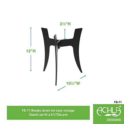 Achla Designs FB-71 Ibex Plant Stand, Black - size: 12-in H