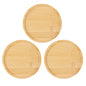 3 Pack Bamboo Saucer, 6 Inch Plant Saucer, 5" Cactus Plant Tray, Round Bamboo Tray for Modern Ceramic Flower Pot, Planter Pot, Cup Holder, Spoon Holder, Kitchen Utensil Rest - size: 6 Inch