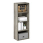 Furinno Luder Bookcase / Book / Storage, 4-Tier, French Oak - color: French Oak, size: 4-Tier, 9.3 x 15.6 x 41.7
