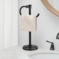 Stand Hand Towel Holder, Countertop Towel Bar, Oil Rubbed Bronze | 17 Inch Bathroom Towel Hanger, Freestanding Vanity Counter Top Towel Holder, Towel Ring Hardware Accessories, Stainless Steel - color: Bronze
