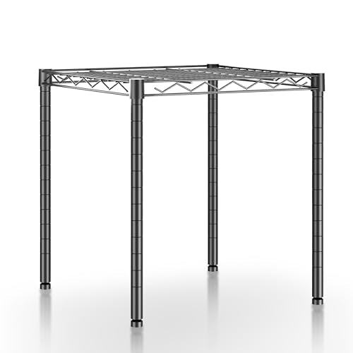 Xcity Storage Shelves, 1 Tier Heavy Duty Metal Shelving Unit, 350 LBS Adjustable Steel Wire Shelf for Commercial, Pantry, Kitchen, Garage, 14" D x 14" W x 15" H, Black - color: Black, size: 14"W x 14"D x 15"H, 1-Tier