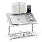 Lap Desks Laptop Desk for Bed, Adjustable Height and Angle Lap Desks for Adults, Lap Desk with Bookshelf for Bed Couch Floor Writing Working Reading Eating Painting, White