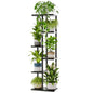 Bamworld Tall Plant Stand Indoor, 6 Tier Metal Plant Shelf for Multiple Plants, Tiered Flower Pot Stands for Patio Garden Balcony Living Room Bedroom, Black | Tiered indoor shelf displays multiple plants in living rooms, bedrooms, balconies, patios, or ga