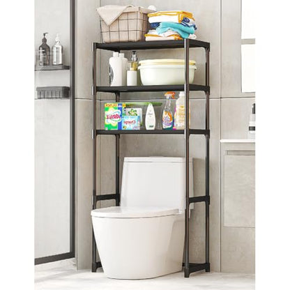 CuisinSmart 3-Tier Over The Toilet Rack, Metal Bathroom Shelves, Over The Toilet Storage, Freestanding Above Toilet Shelf for Bathroom, Laundry, Balcony, Space Saver, White - color: White