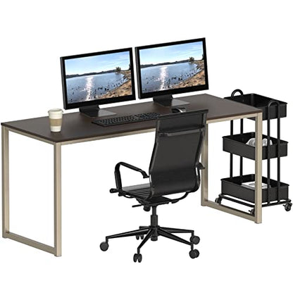 SHW Mission 55-Inch Home Office Computer Desk, Espresso - color: Espresso, size: 55-Inch