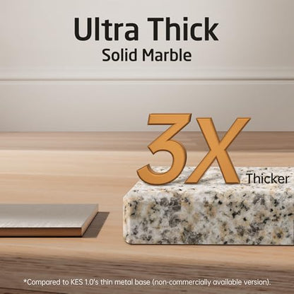 KES Width Adjustable Free Standing Towel Rack with 3X Thicker Weighted Golden Granite Base, 2-Tier Wooden Towel Rack Stand for Bathroom Floor, 18/8 Stainless Steel, Brushed Finish, BTH800-GBS - color: Golden Granite