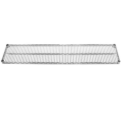 Shelving Inc. 12" d x 60" w Chrome Wire Shelving with 2 Tier Shelves, Weight Capacity 800lbs Per Shelf - size: 12"d x 60"w x 14"h
