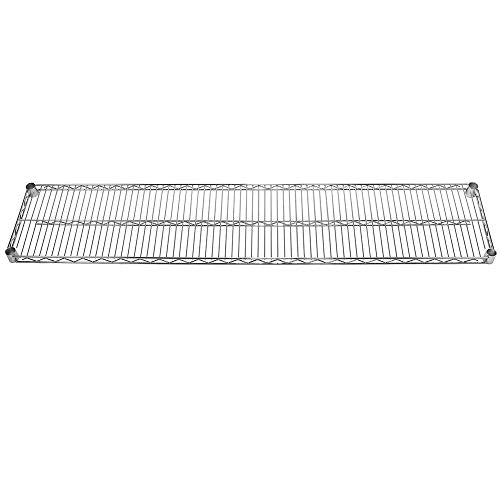 SI Shelving Inc.12 d x 60" w Chrome Wire Shelving with 1 Tier Shelf, Weight Capacity 800lbs Per Shelf - size: 12" d x 60" w x 6" h