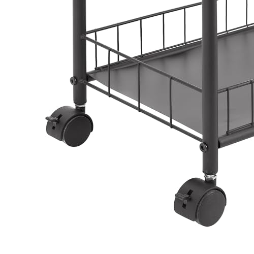 6 Tier Slim Rolling Storage Cart, Mobile Shelving Unit with Wheels, Metal Wire Storage Rack with Baskets for Kitchen Bathroom Office Laundry Narrow Piaces (6in Slim Rolling Cart) - size: 6in Slim Rolling Cart