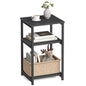 VASAGLE BARNET Collection - Side Table, Small End Table for Living Room, Modern Tall Nightstand, Bedroom, Office, Bathroom, Steel Frame, Ink Black ULET273B16 - color: Ink Black